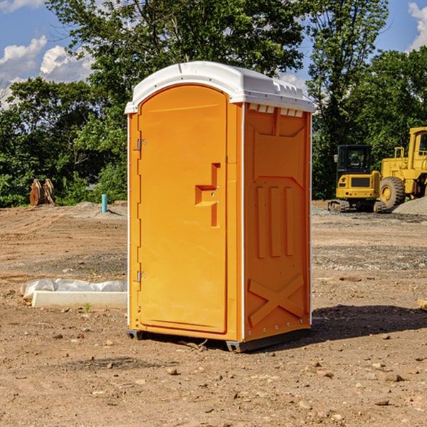 how often are the portable restrooms cleaned and serviced during a rental period in Laurel Hill North Carolina